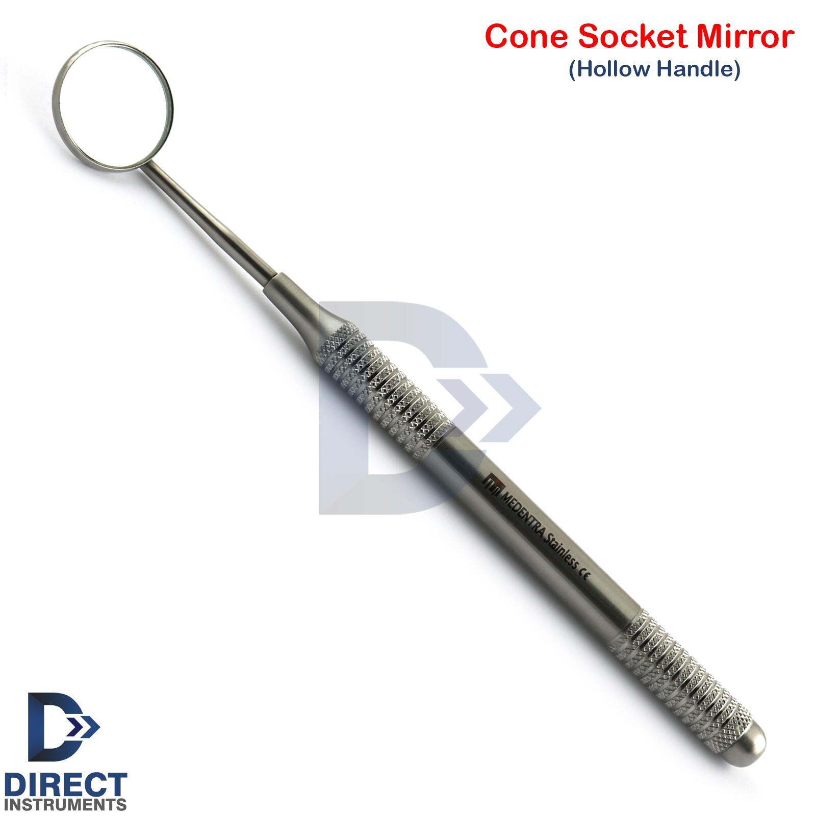 Cone Socket Mirror #5 Hollow Round Handle Dental Diagnostic Teeth Inspection