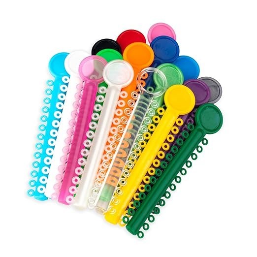 Dental Orthodontic Elastic Ligature Ties & Power Chain Teeth Brace Rubber Bands