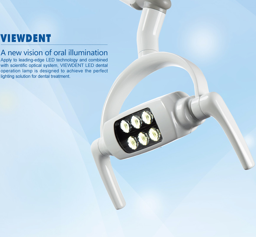 8W 6 LED Ceiling Mounted Surgical Lamp Dental Operating Oral Light &Support Arm