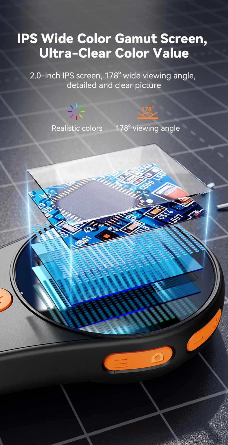 500X Digital Microscope with 16G TF card 1080P 2.0 inch Video Coin Microscop
