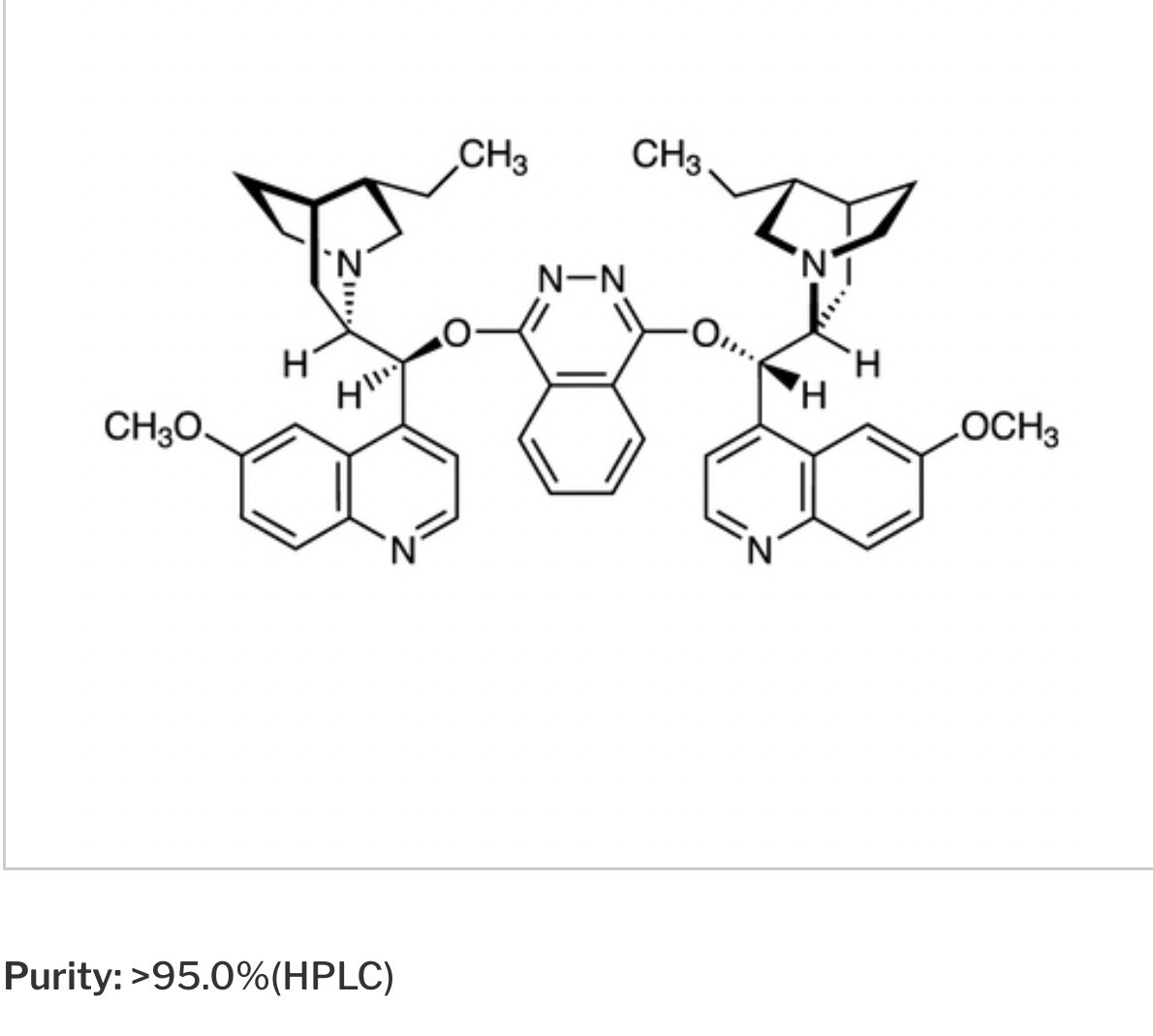 (DHQD)2PHAL Hydroquinidine 1,4-phthalazinediyl diether 1 Gram CAS 140853-10-7
