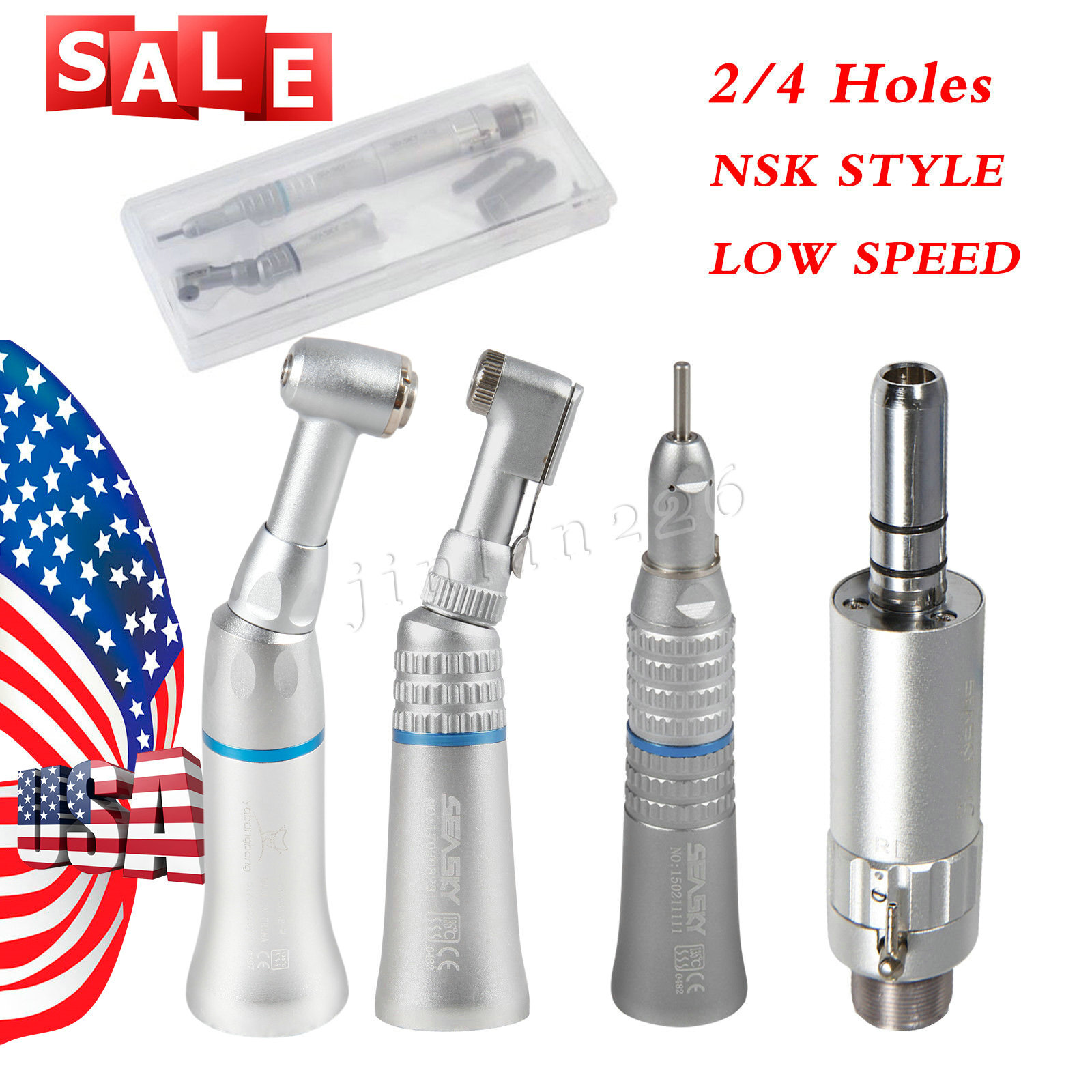 NSK Style E-type Dental Push /Latch Low Slow Speed Handpiece 2/4 Hole micromotor