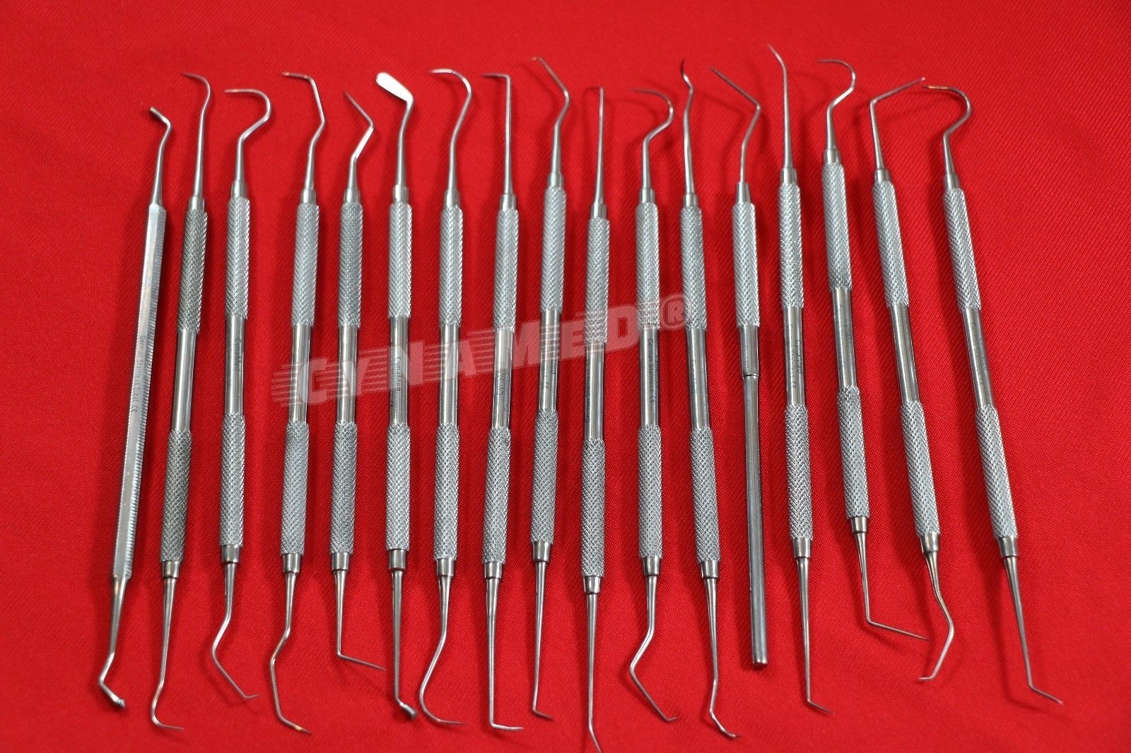 New 17 EA Assorted Dental Scaler PROBE CURETTE Pick Tools Set Dental instruments