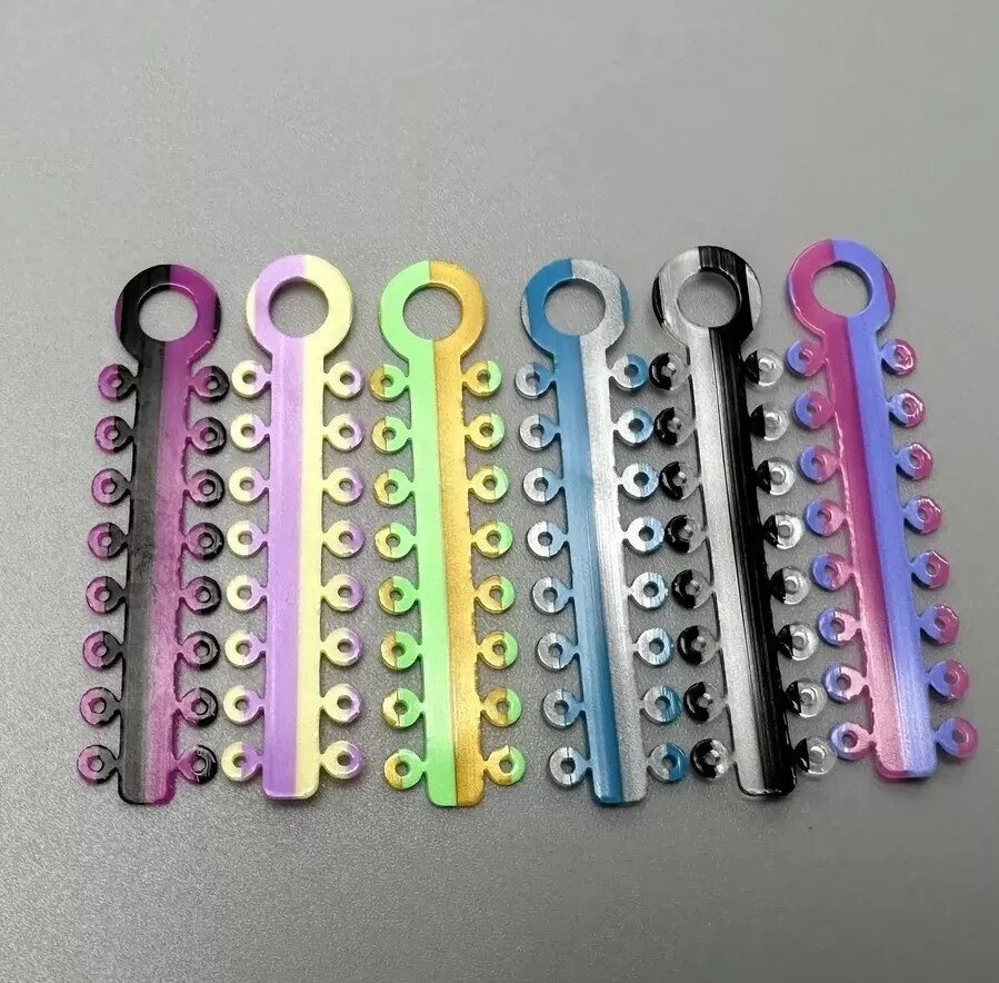 Dental Orthodontic Elastic Ligature Ties Rubber Bands Brace Single/Double Color