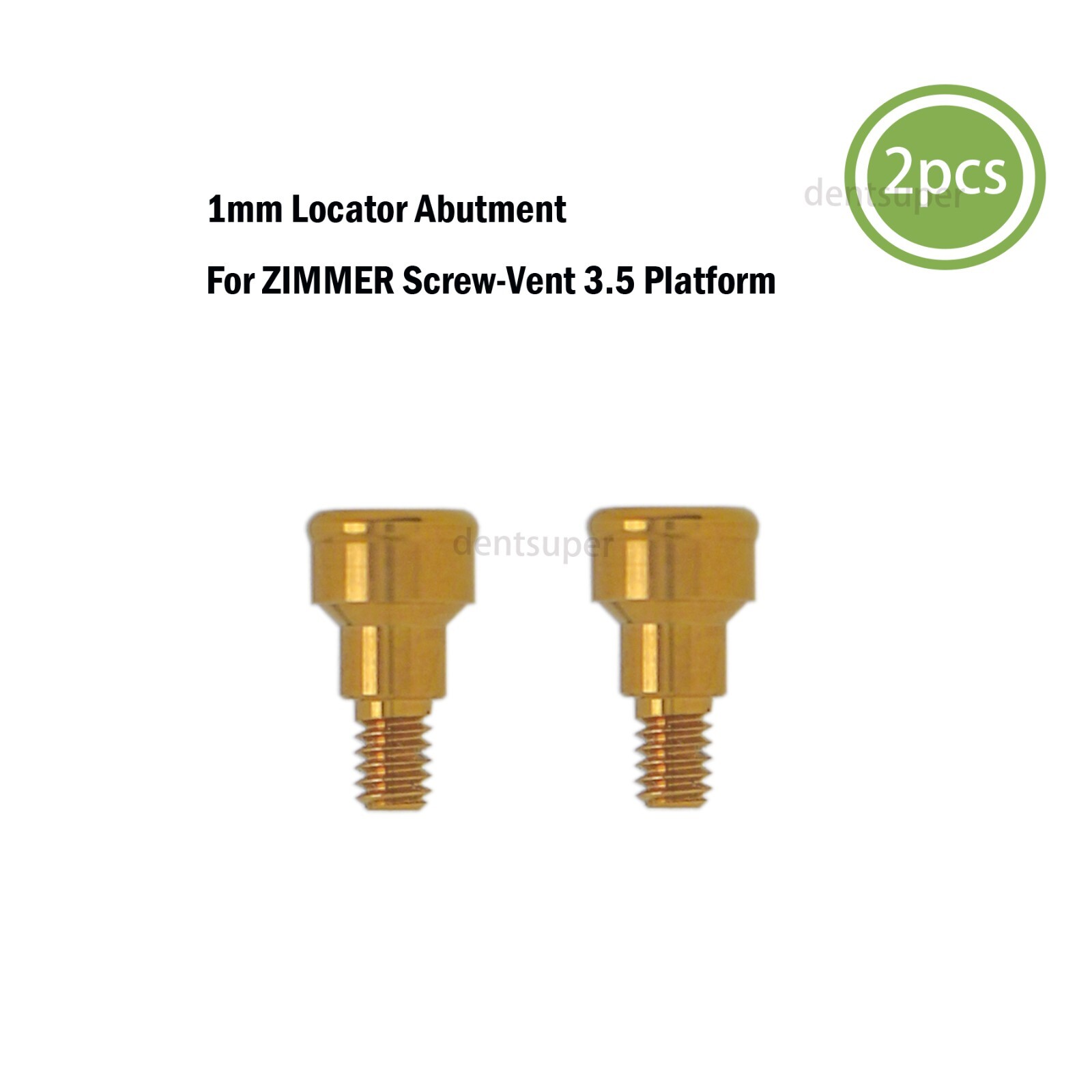 US Locator Abutment Zimmer Screw-Vent 3.5mm Overdenture Cap Implant Abutment