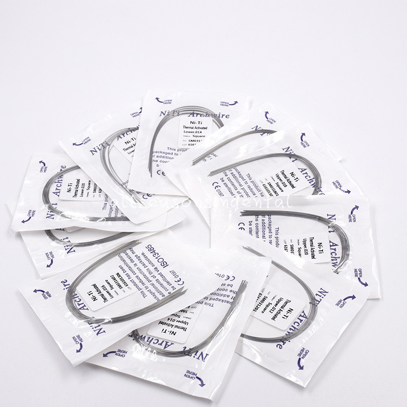 Dental Orthodontic Thermal Activated Niti Arch Wire Round Ovoid / Square/Natural