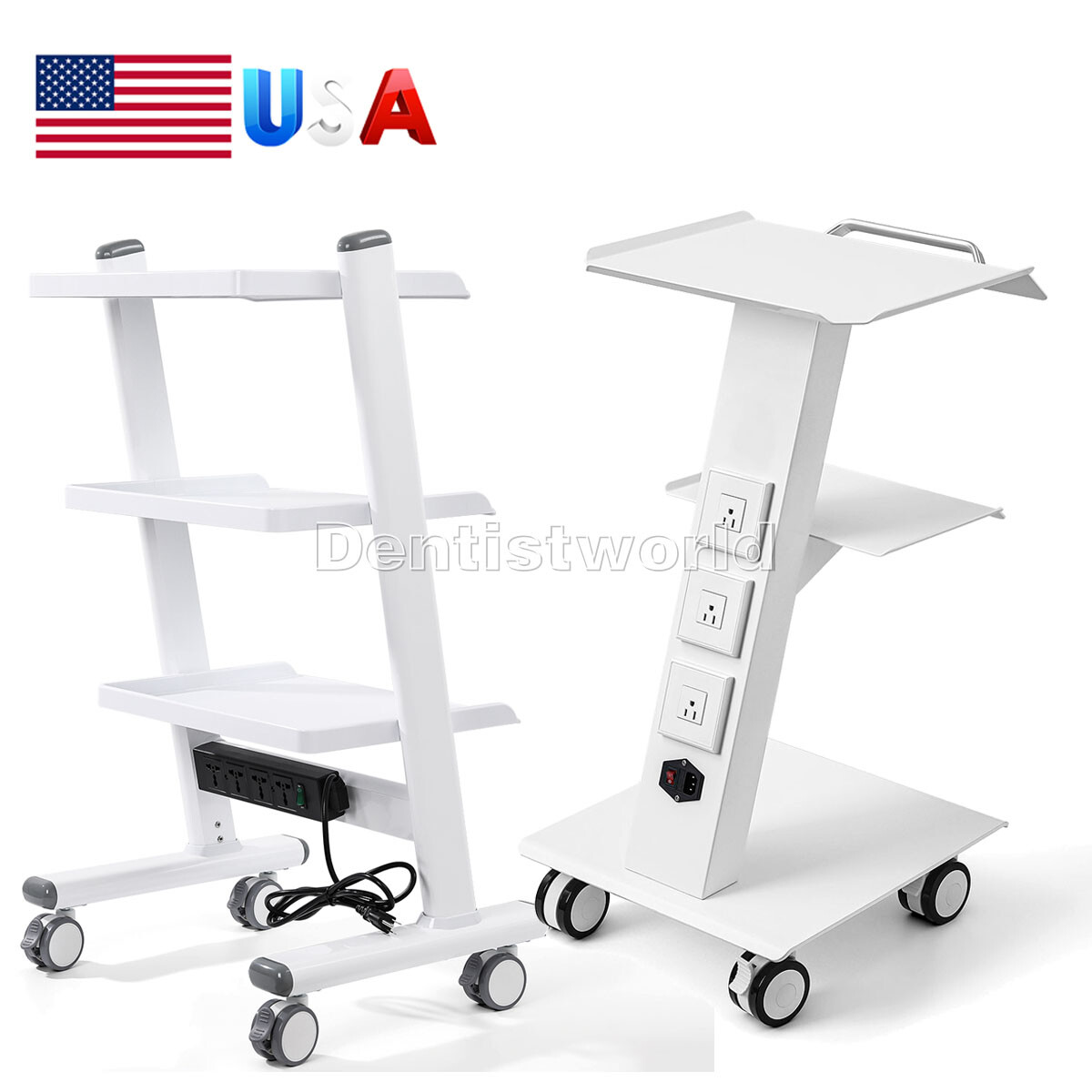 3/4/5 Drawer Dental Mobile Trolley Built-in Socket/Trolley & Auto-water System