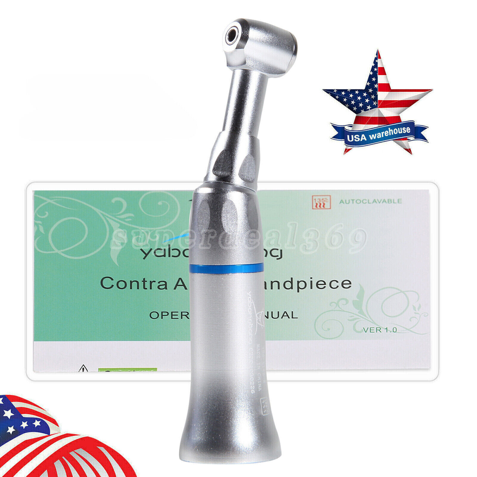 NSK STYLE Dental LOW SPEED Contra Angle Straight Air Motor Handpiece 2/4HOLE ns