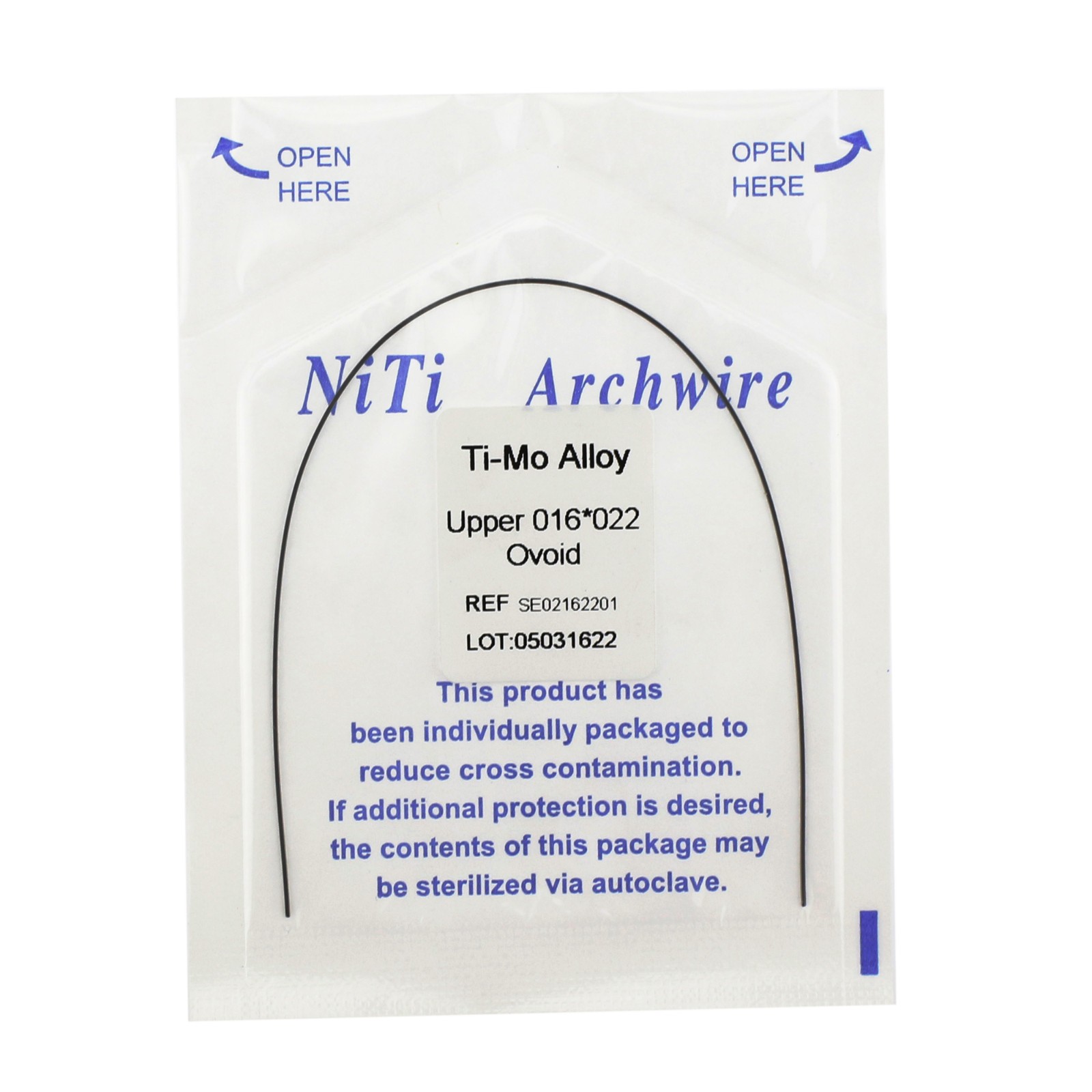 Dental Orthodontic TMA Arch Wire Rectangular Ti-Mo-Alloy Archwire Ovoid 1pc/Pack