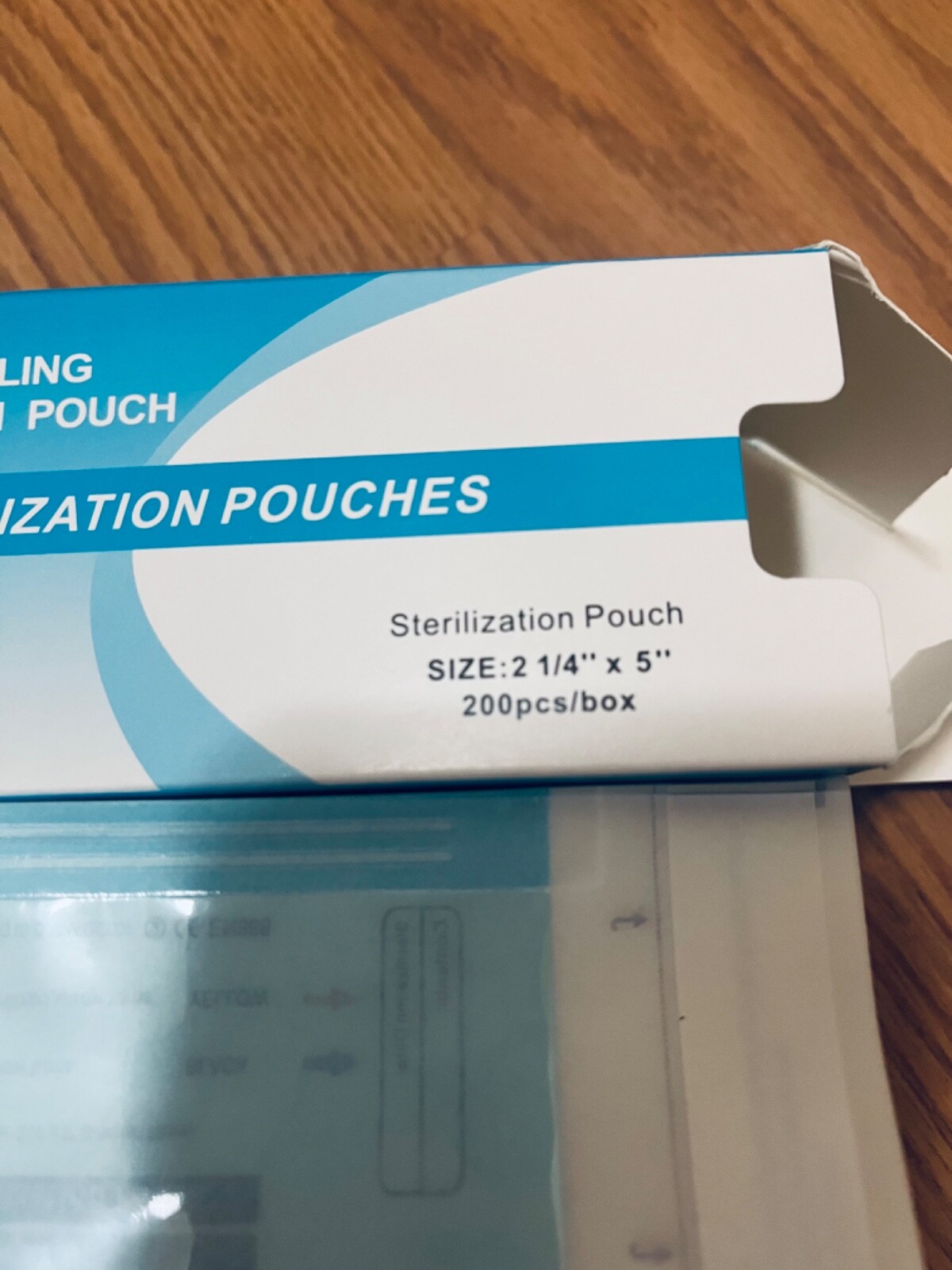 2000 Self-Sealing Sterilization Pouch Bag, 2.25″ x 5”. Paper/Blue Film