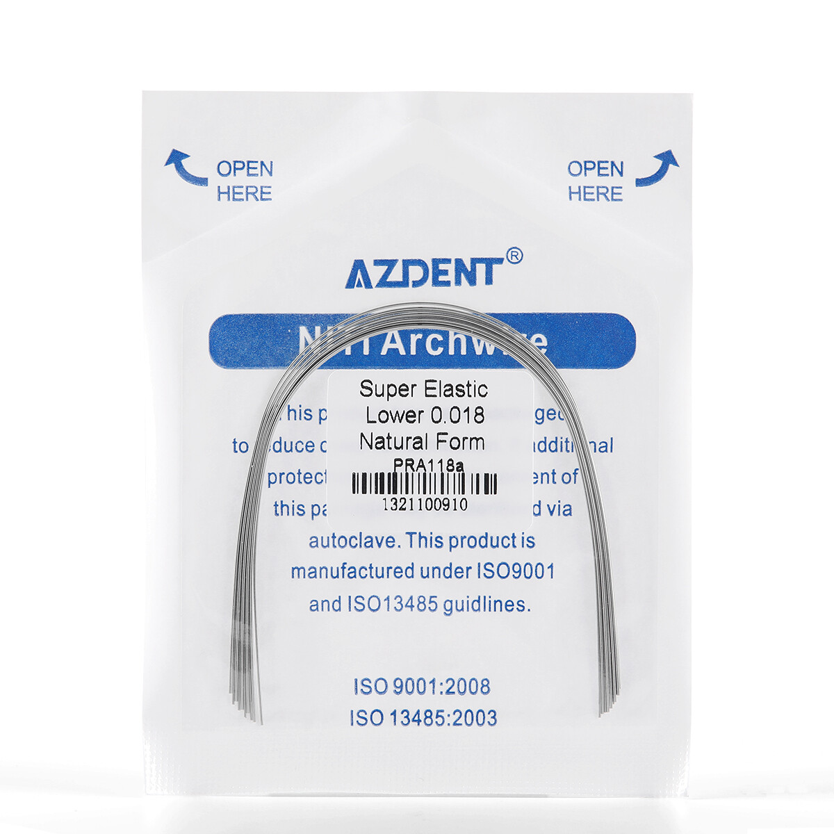 AZDENT Dental Orthodontic Super Elastic Niti Round Arch Wires Nature Form FDA