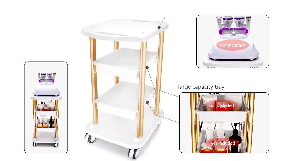Rolling Trolley Cart Beauty Machine Salon SPA Organizer Stand Storage Equipment