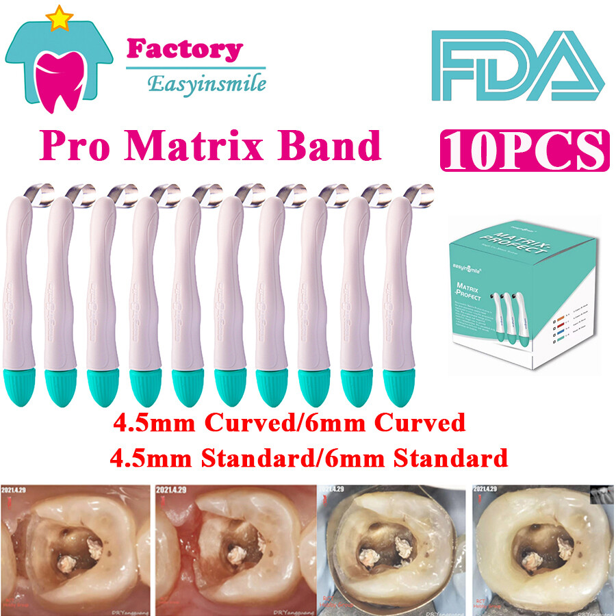 10Pcs Dental Metal Pro Matrices Bands Molar Restoration Matrix Bands Easyinsmile