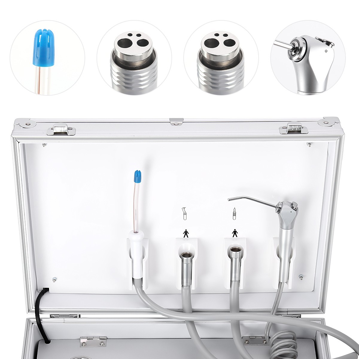 Portable Dental Mobile Delivery Unit system Air Compressor 4Holes/ Folding Chair