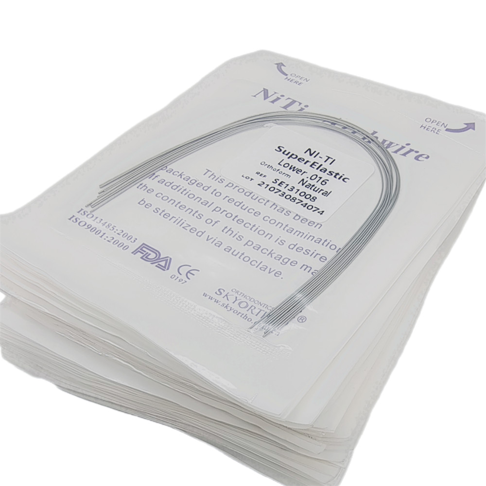 Dental Orthodontic Arch Wire Super Elastic Niti Round Rectangular Natural Form