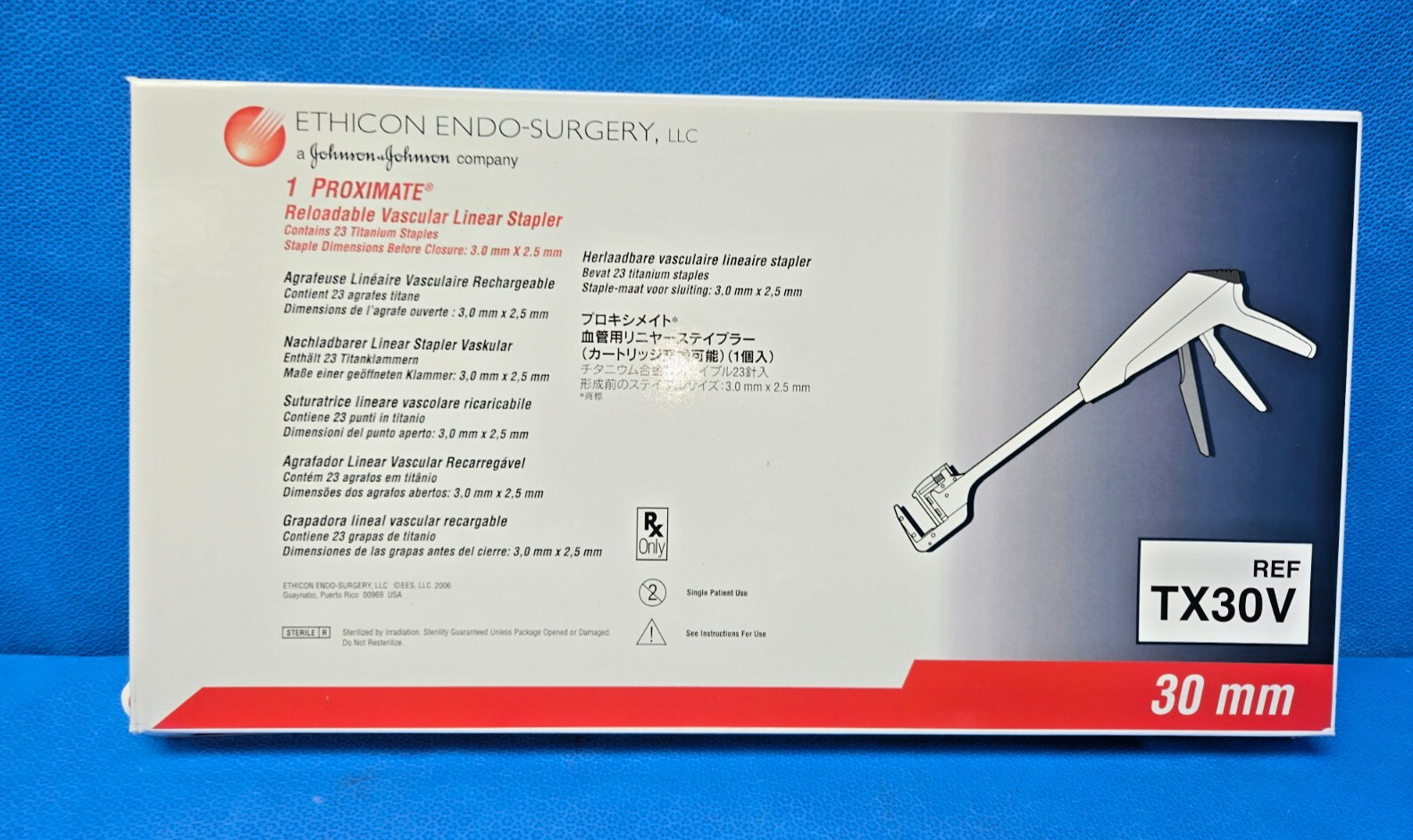 Endo-Surgery Reloadable Vascular Linear 30mm Ref TX30V (2023)