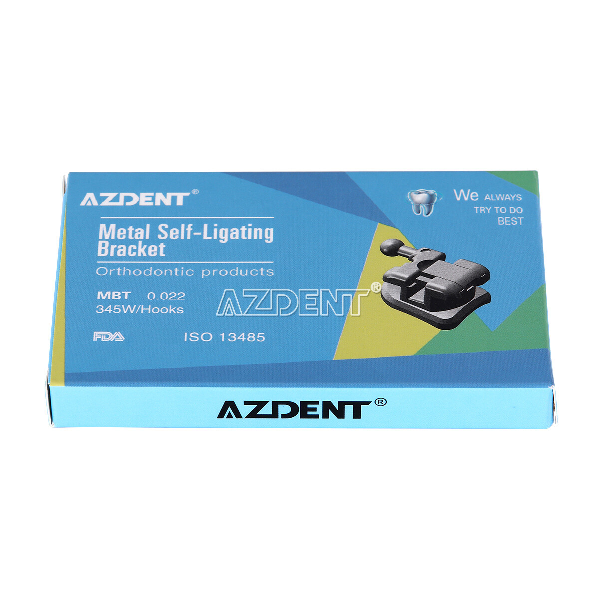 AZDENT Dental Orthodontic MIM Self Ligating Bracket Braces with Buccal Tubes