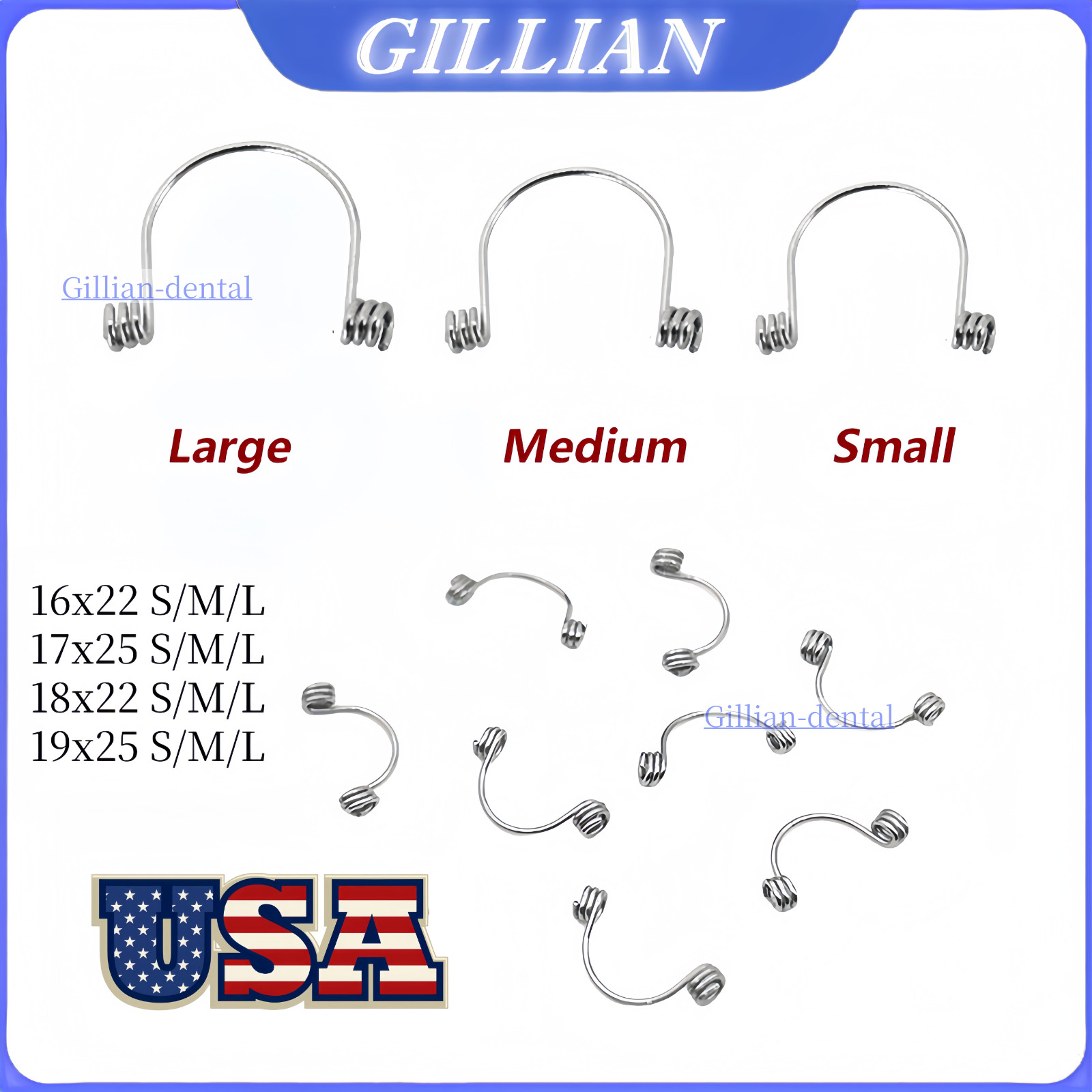 100pcs Dental Ortho Torquing Torque Spring Anterior Teeth Arch Wire Springs