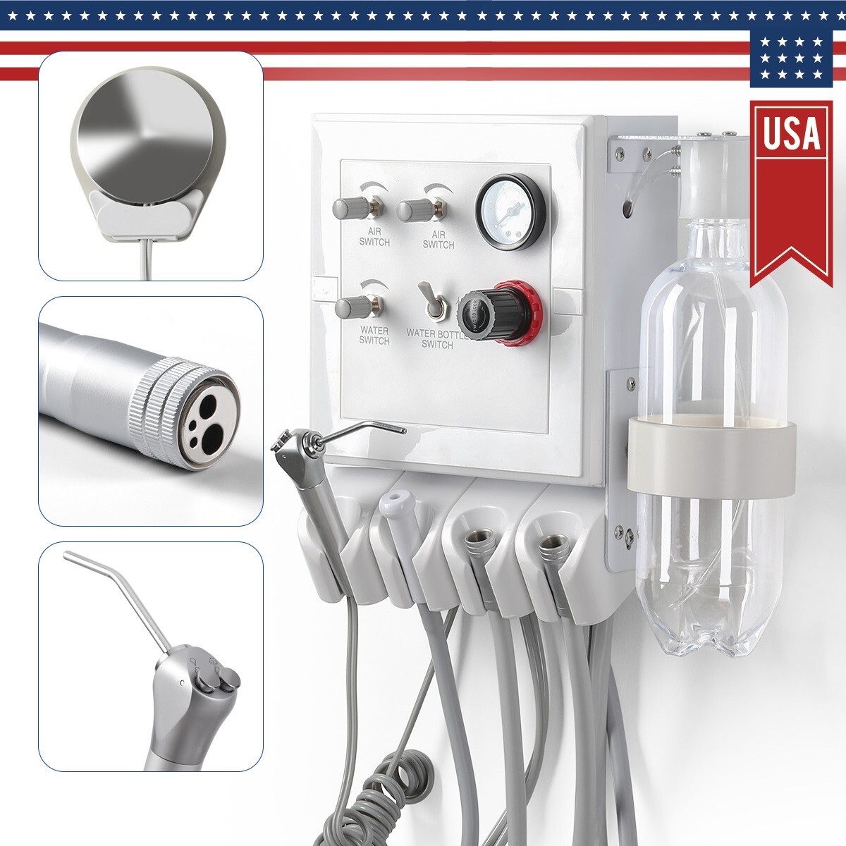 Dental Mobile Delivery Unit System Air Compressor /Portable Turbine Unit 4Hole