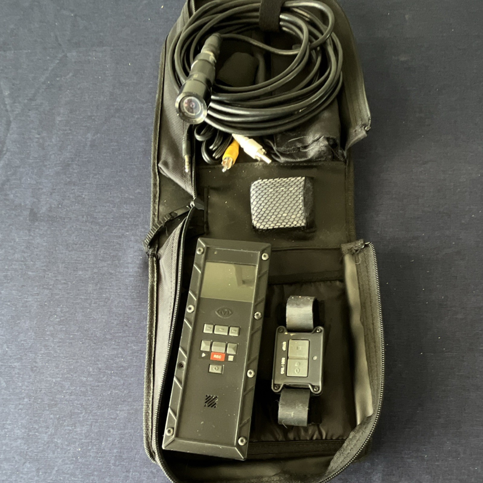 POV Camcorder V1.0 DV100 with Camera Control Unit, Wrist Remote, Cables, Case