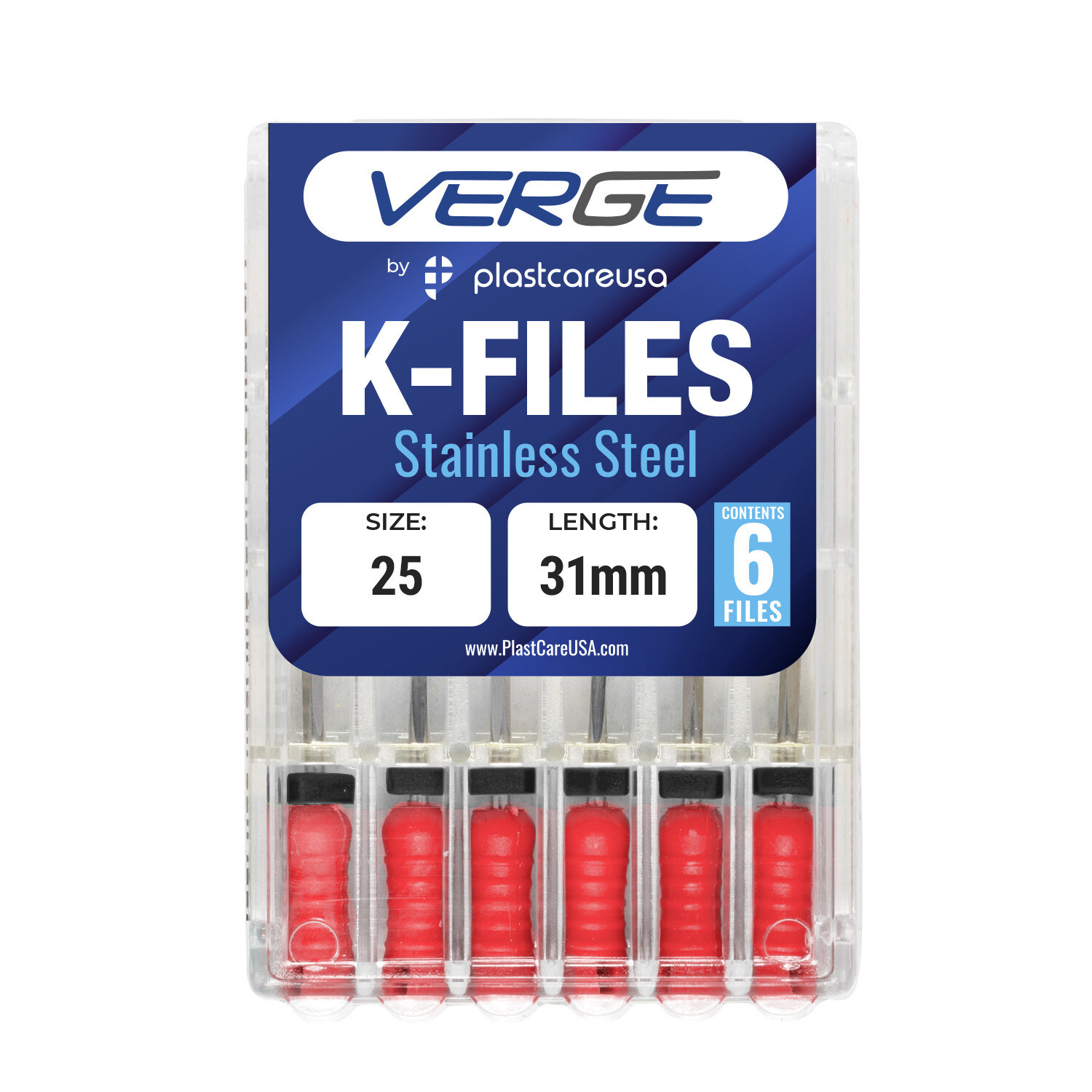 Size 25 31 mm Endo K-Files, Endodontic Dental K Files (Premium Stainless Steel)