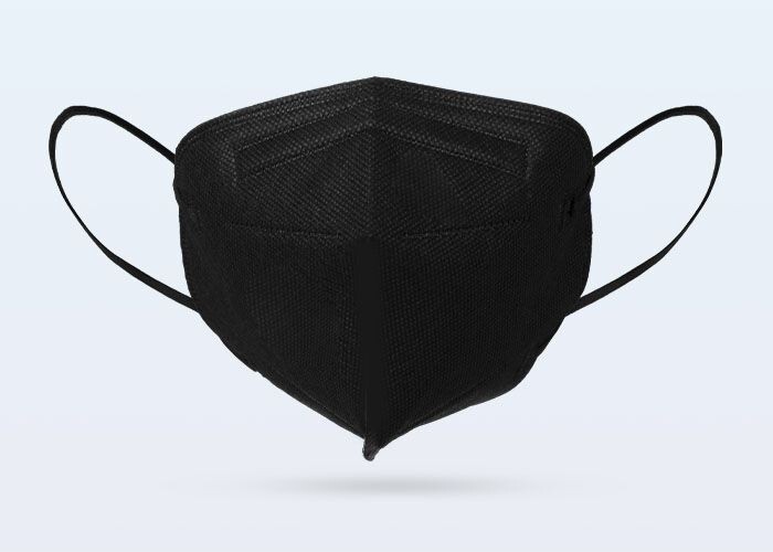 Kingfa KN95 Black Face Mask 10 Pcs Disposable Respirator 5-Ply Layer GB2626-2019