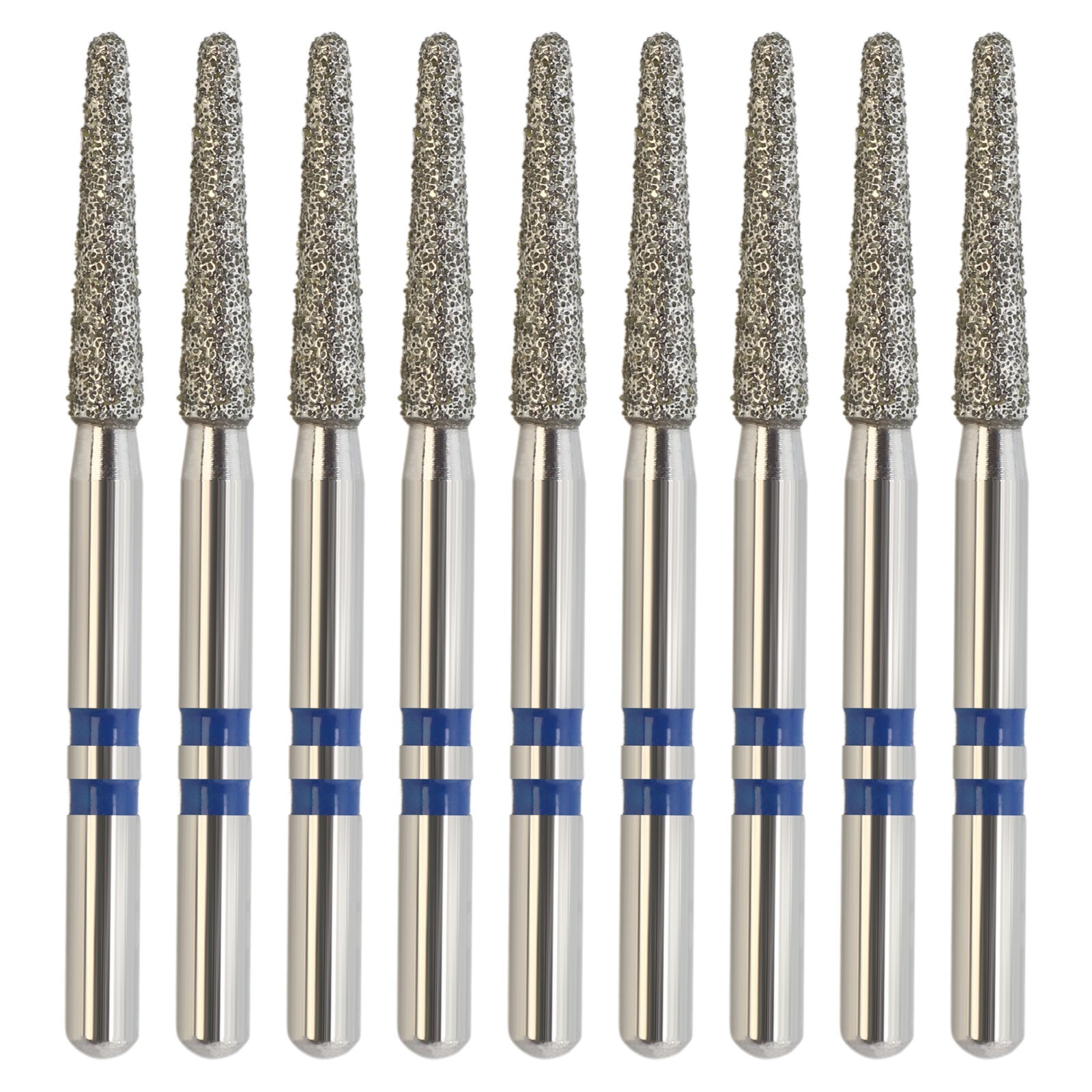 Zirconia Diamond Burs Friction Grip Egg Football Ball Round End Taper Cylinder