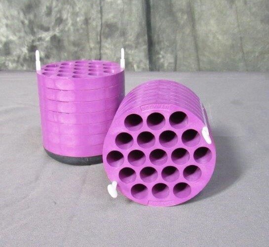 2X Beckman GH-3.8/341939 Centrifuge Rotor Bucket Inserts for 19x 12ml Tubes