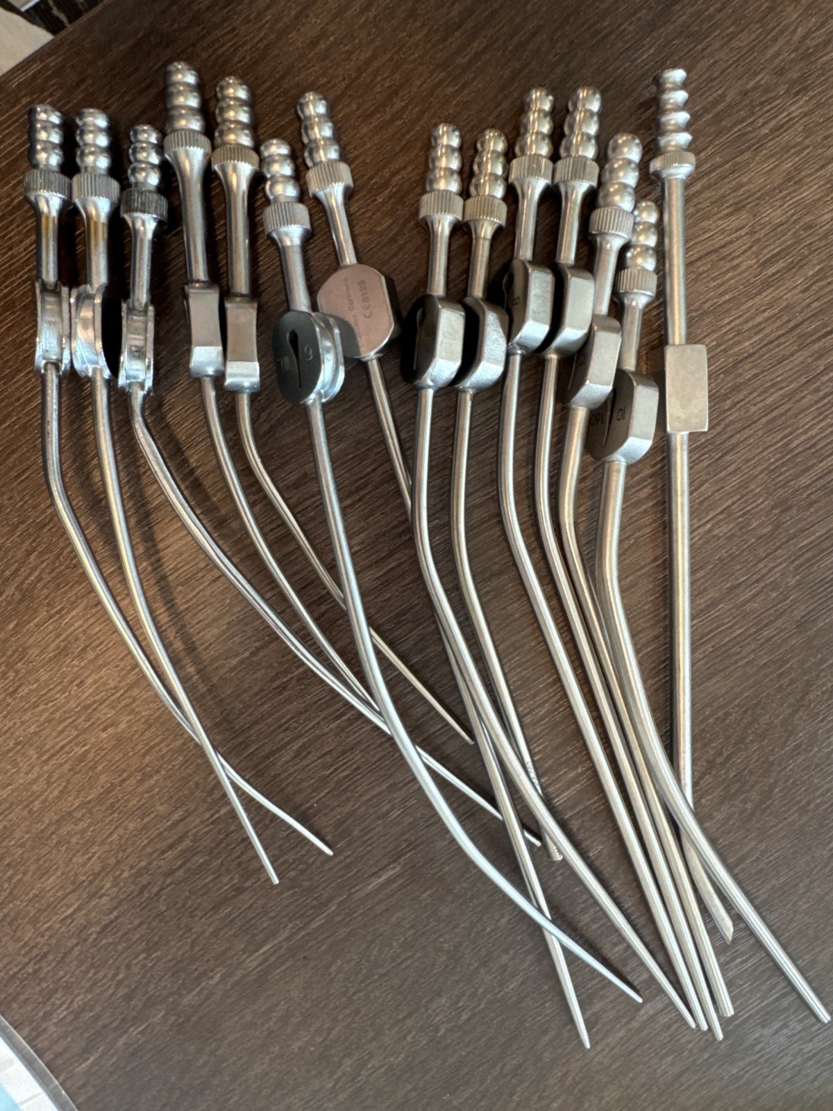 Neurosurgical Frazier Suction Tips Set (14) – Sizes 3–10 + 15 Fr – Fujita / FMT
