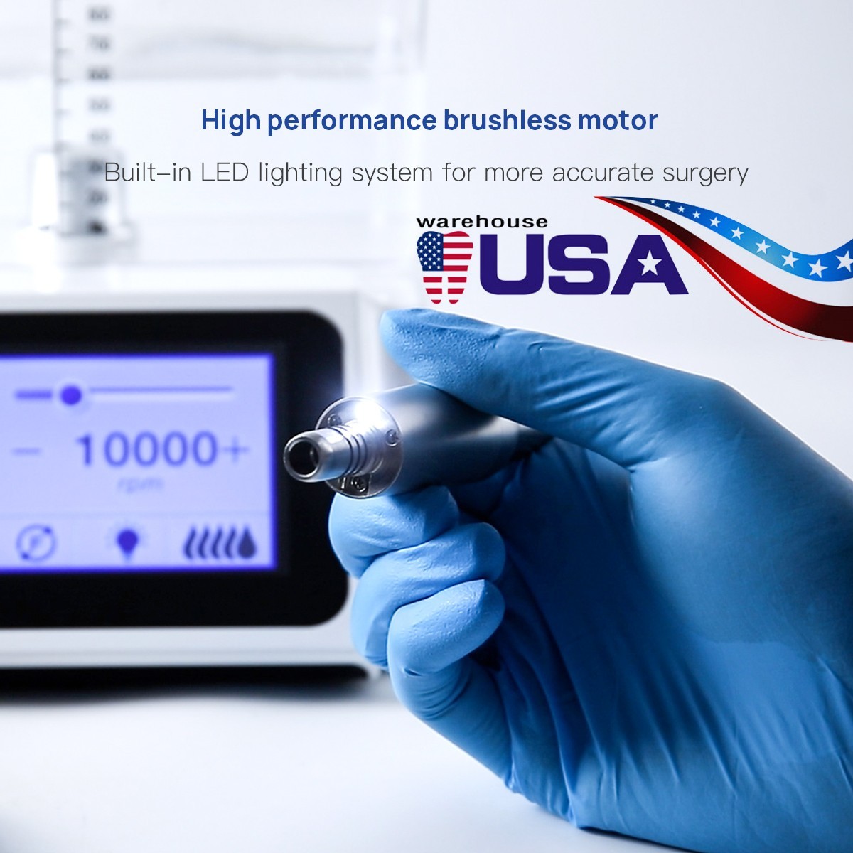 NSK Style Dental Electric LED Brushless Micro Motor&Water Tank/1:1/1:5 Handpiece