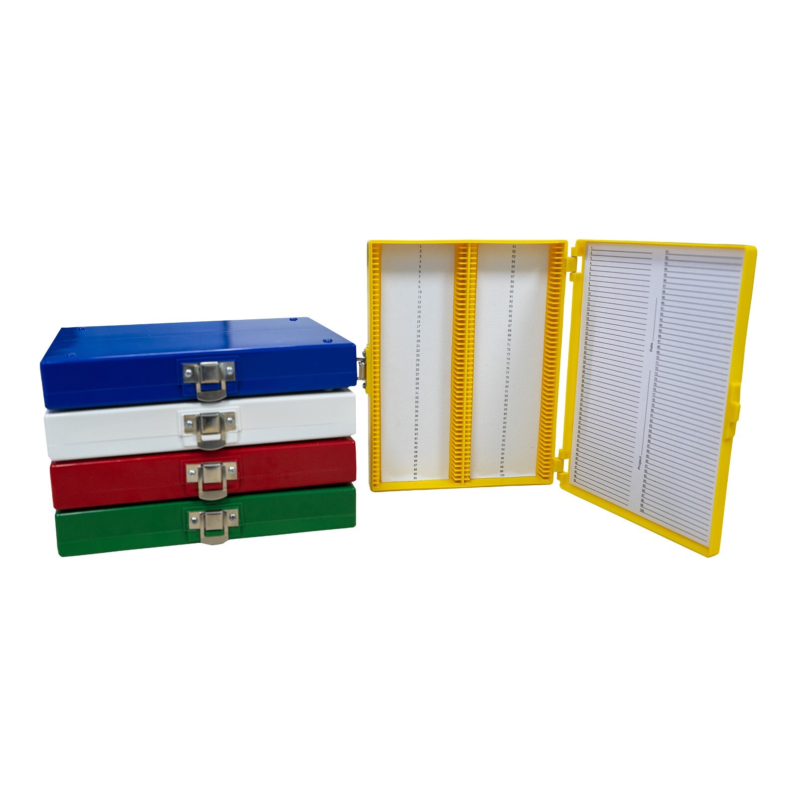 100-Place Slide Storage Boxes with Foam Lining, 5/Pack, 30/Case