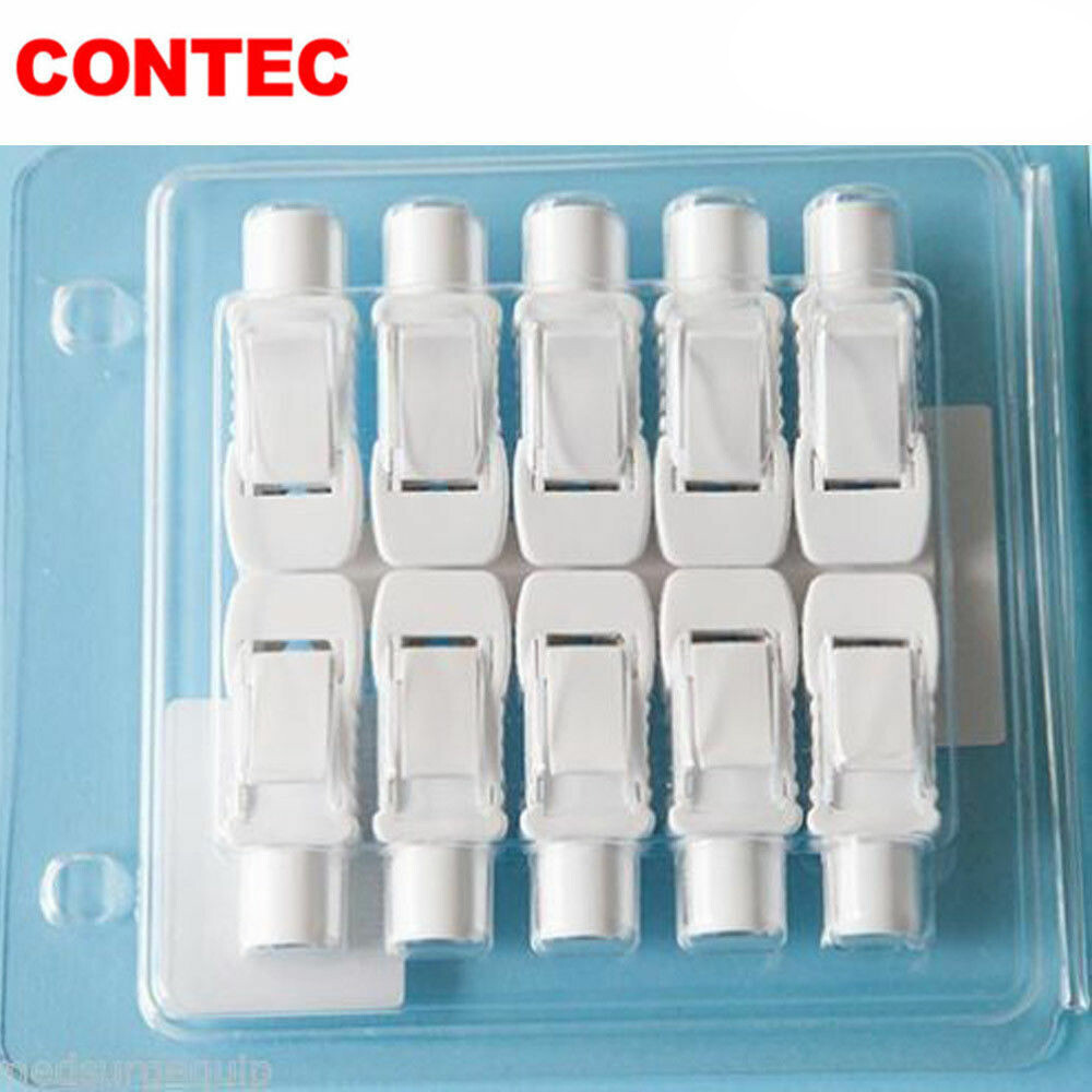 CONTEC Skintact ECG Alligator Clips Pack of 10-4mm Banana Connector-Tab/Snap,new