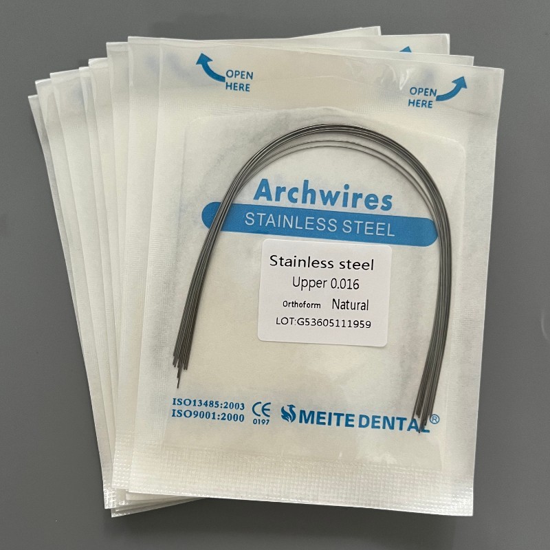 Dental Orthodontic Stainless Steel Round/Rectangular Arch Wires Natural