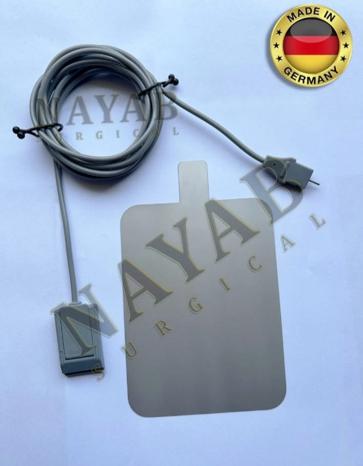 Bovie Aaron A950 Reusable Metal Plate & Cord Diathermy Patient return plate