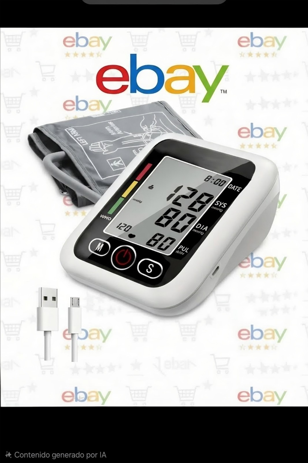 CONTEC Arm-Type Digital Automatic Blood Pressure Monitor USB Port Adult Cuff