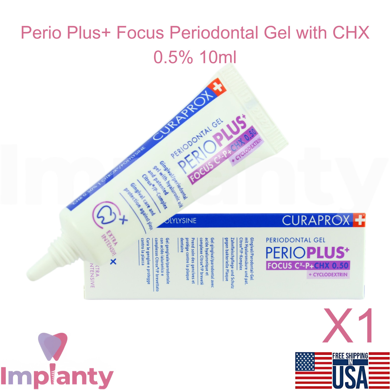 Curaprox Period0ntal Gel 10ml CHX 0.5% Peri0 Plus Plaque Control Oral Hygiene