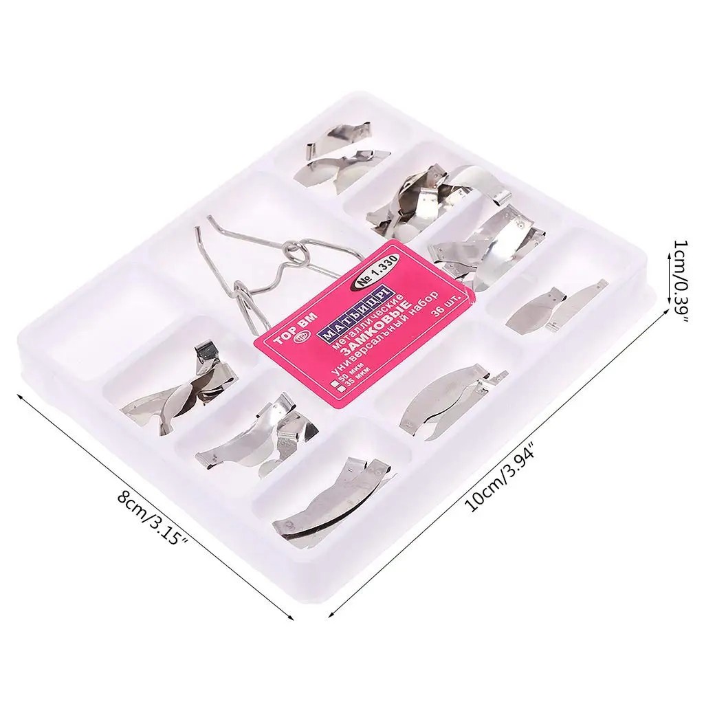 TOR VM Dental Saddle Metal Matrices Kit with Springclip Matrix Clip NO.1.330