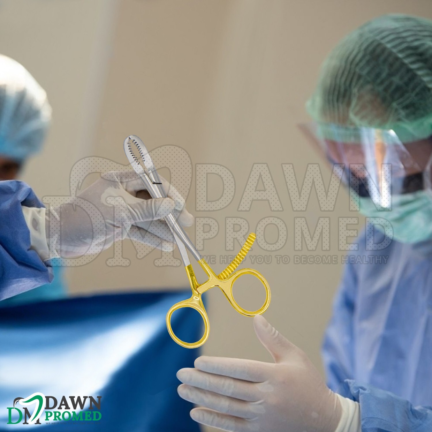Bone Holding Forceps Curved Serrated 5.5″ Gold Plated Orthopedic Inst German Gr