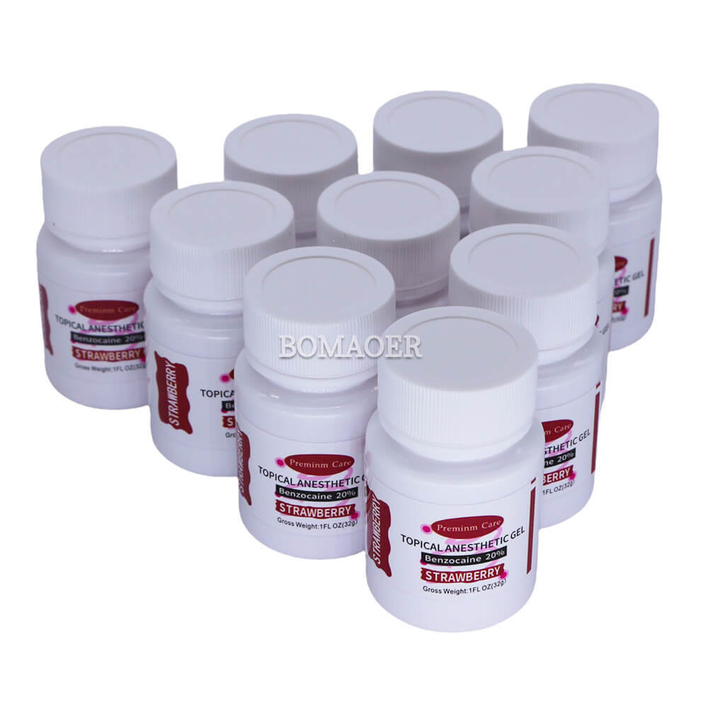 1-50×Dental 1oz (29.6g) Oral Anesthetic Gel Strewberry Prime Gel Bezoca ine 20%