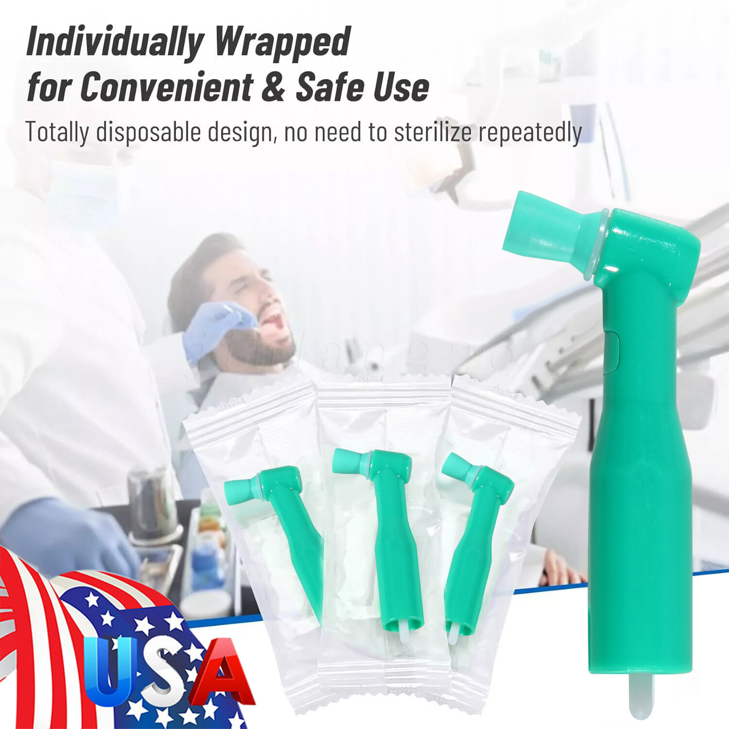 Dental Disposable Prophy Angles Regular Latex Free Contra Angle 105° – 500pcs