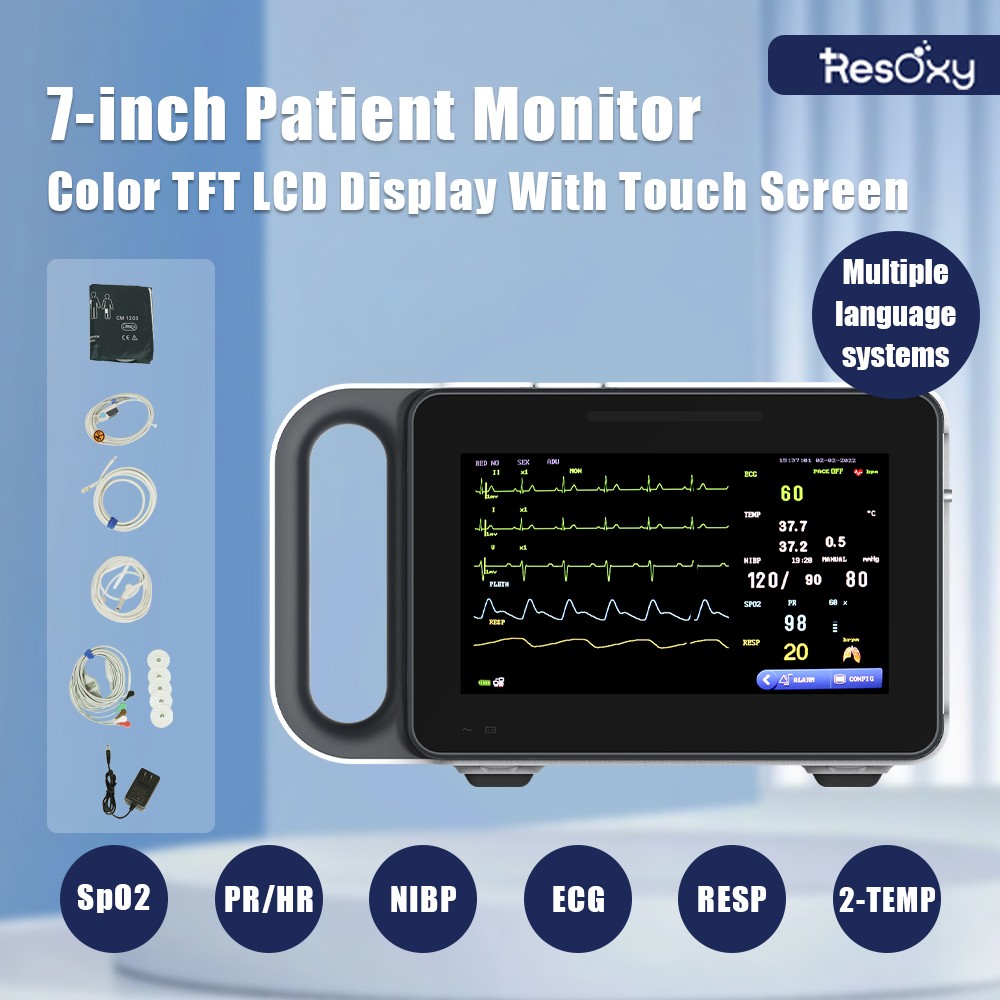 Patient Monitor Vital Signs Monitor ECG/NIBP/TEMP/RESP/SPO2/PR SideStream ETCO2