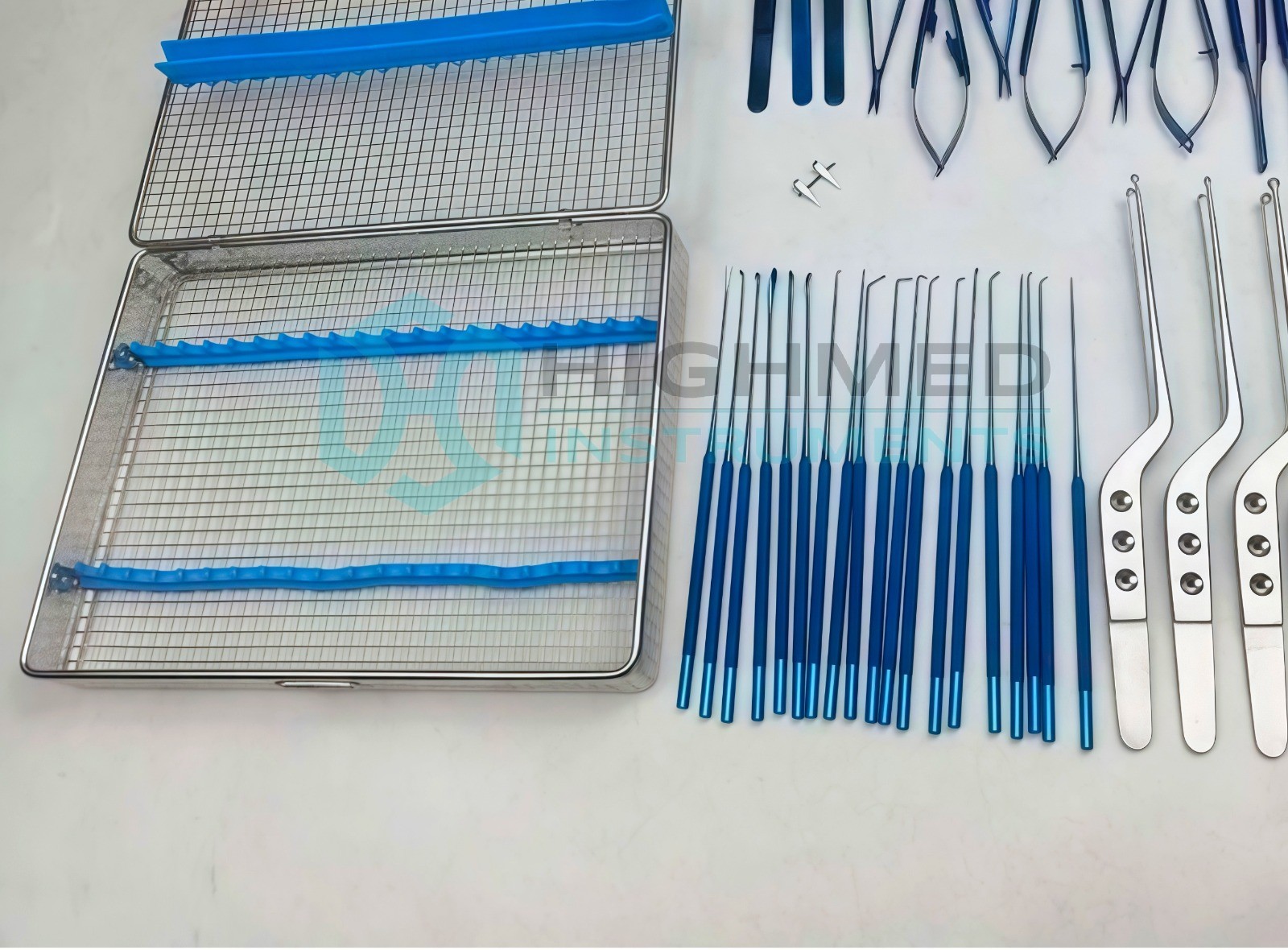 Micro surgery instruments set Neuro Surgical Titanium coated Instruments