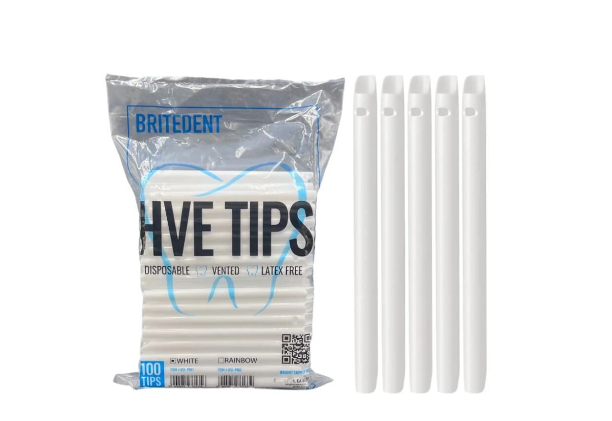 Britedent BSI-9901 Disposable Vented Latex-Free Evacuation Dental HVE Tips