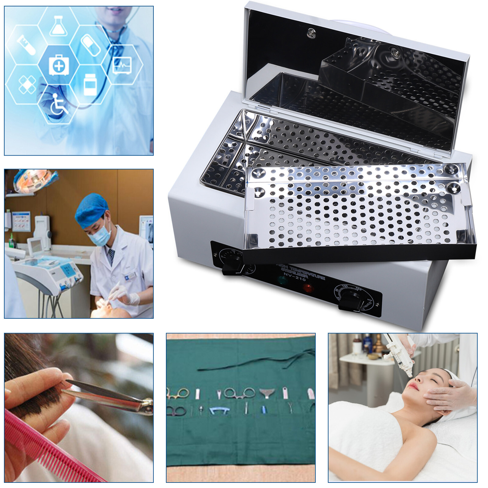 Dental Medical Dry Heat Sterilizer Autoclave Vet Tattoo Sterilizer Equipment US