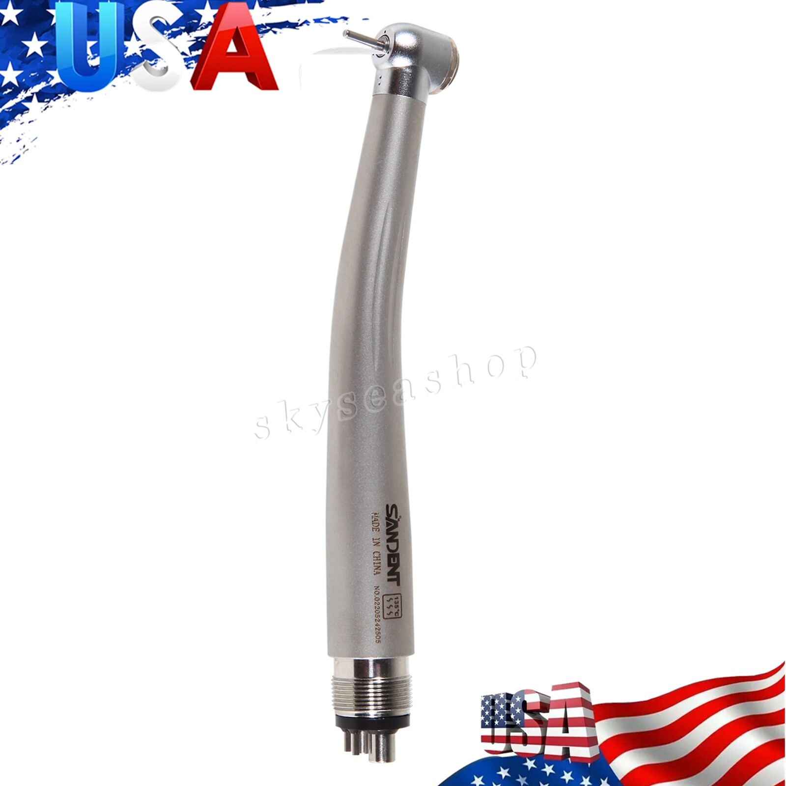 SANDENT Dental Fast High Speed Handpiece Air Turbine 4 Holes 135°C