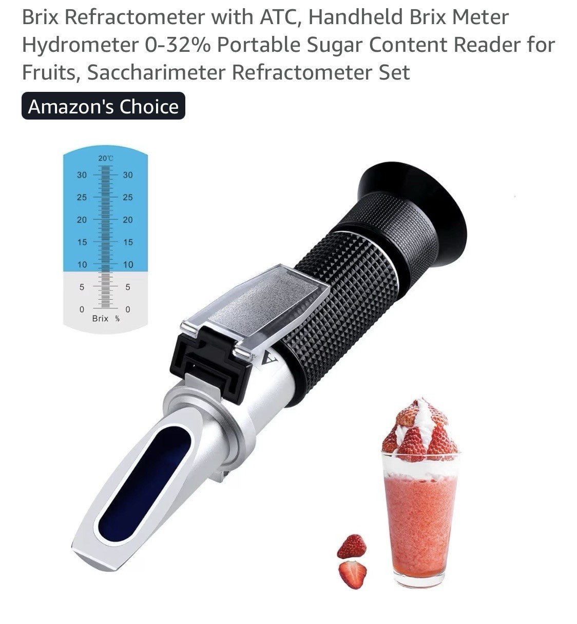 Brix Refractometer With ATC Handheld Portable Meter IMMEDIATE FREE SHIPPING!!