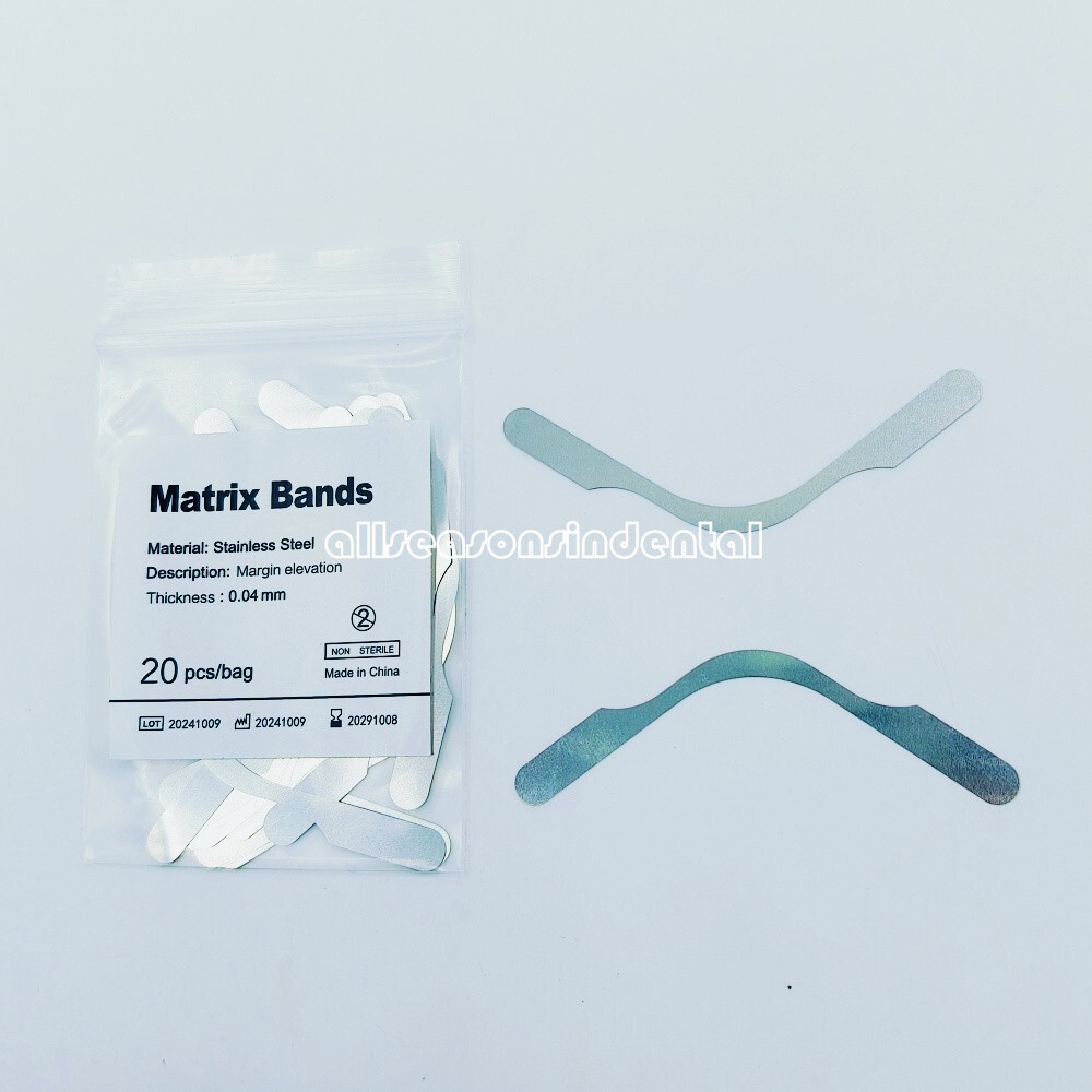 20 Pcs/Bag Dental Tofflemire Matrix Bands Margin Elevation Gingival Wall Lifting