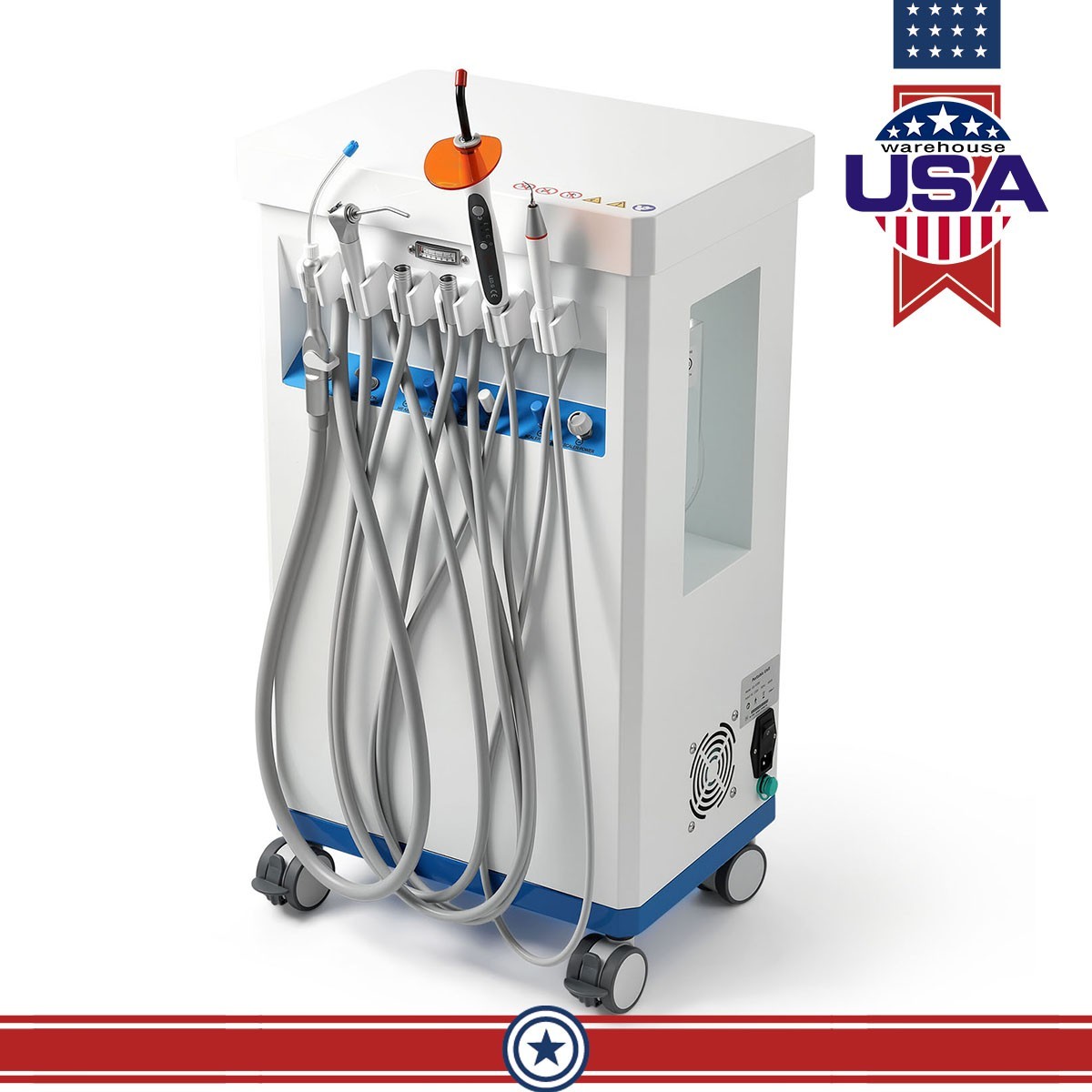 FDA Portable Dental Unit System Air Compressor Ultrasonic Scaler Curing Light