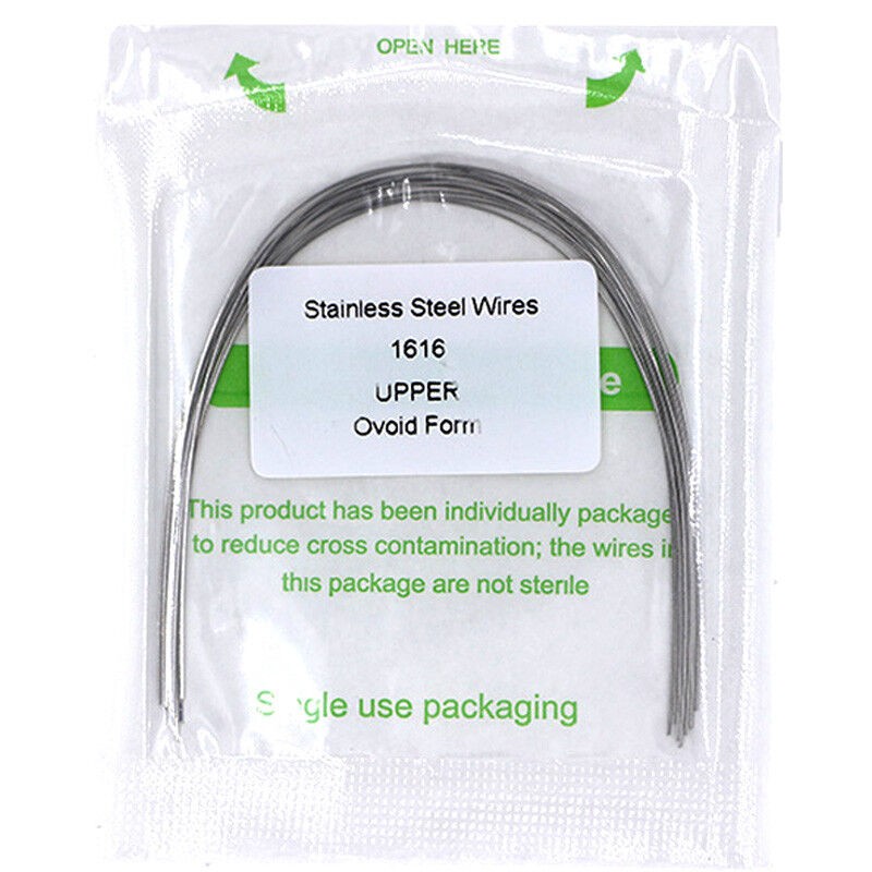 30×Dental Ortho Stainless Steel Rectangular Arch Wire Ovoid Form 16×16 Upper