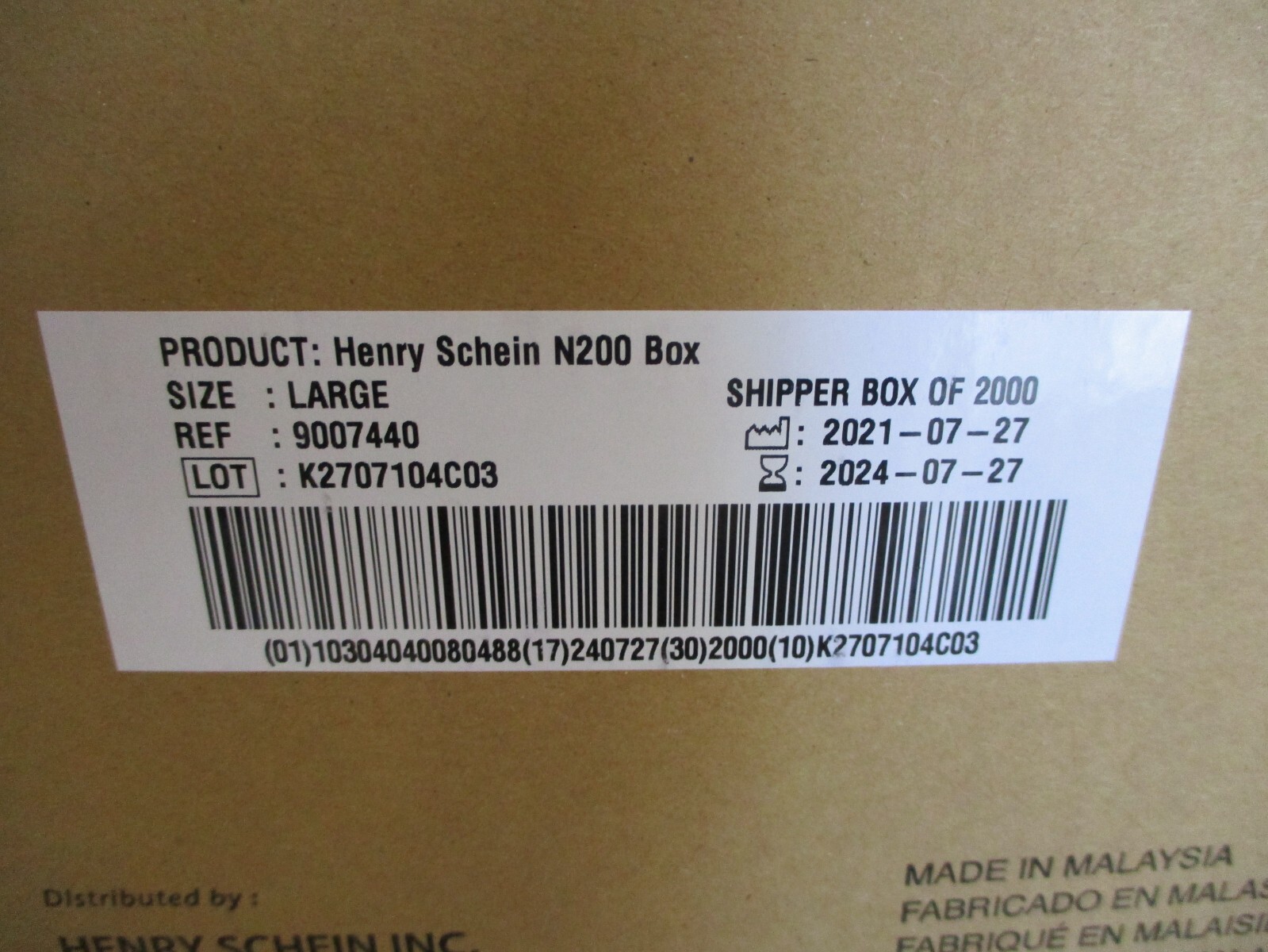 CASE OF 10 BOXES 200 PER CRITERION N200 LARGE 9007440 POWDER FREE EXAM GLOVES